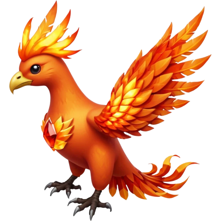 Pokemon legendary laranja and red crystal moltres emoji