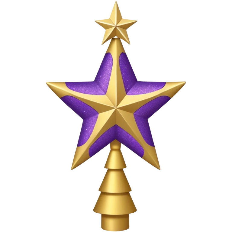 purple and gold tree topper emoji