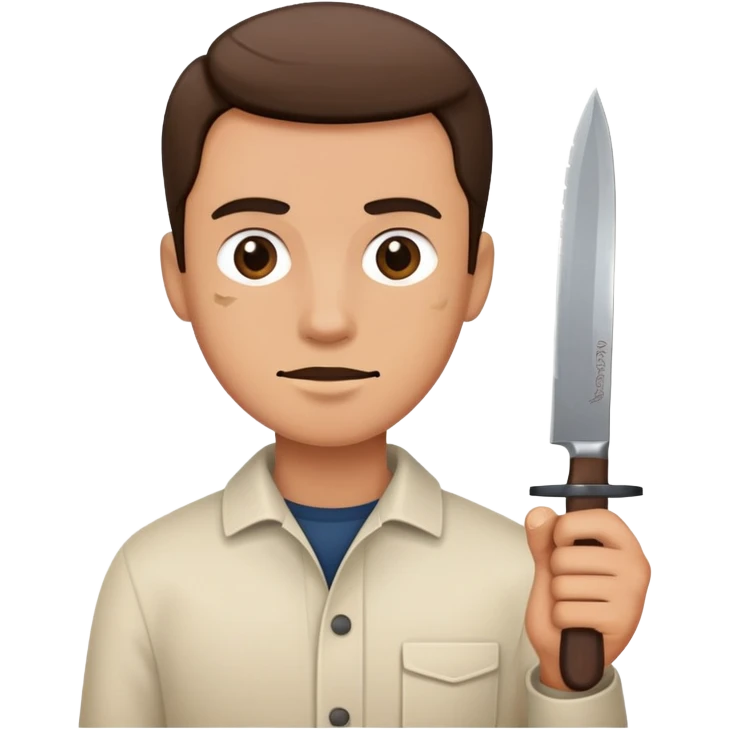 man holding a knife emoji