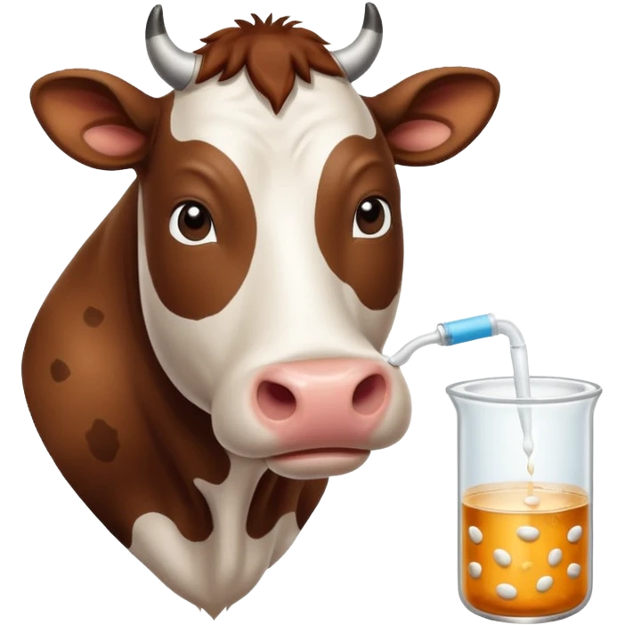 Коровка пьёт лекарства emoji