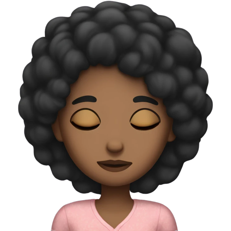 black hair girl sleeping  emoji