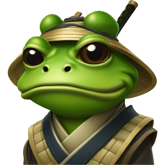 samurai frog winking emoji