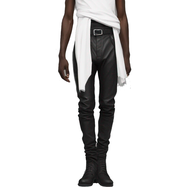 rick owens dark leather pants emoji