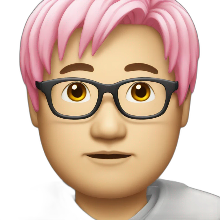 pinkhair-fat-japanese-man-redspectacle emoji