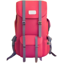 Kungsleden trail with hiking backpack and Nordic landscape emoji