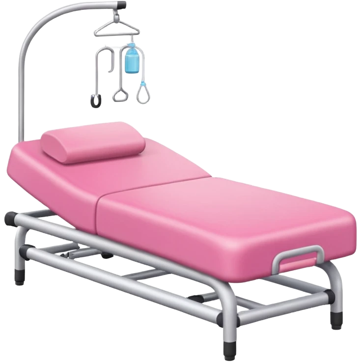 cama de fisioterapia color rosa  emoji