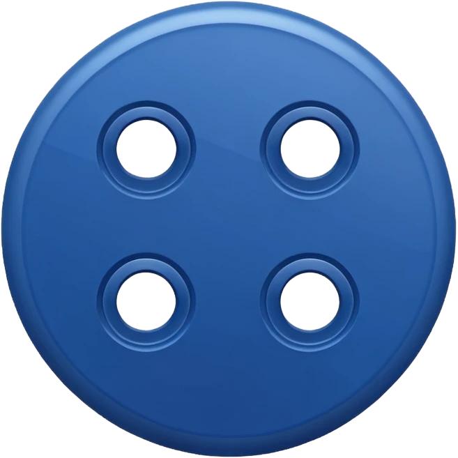 dark blue button with 4 holes  emoji
