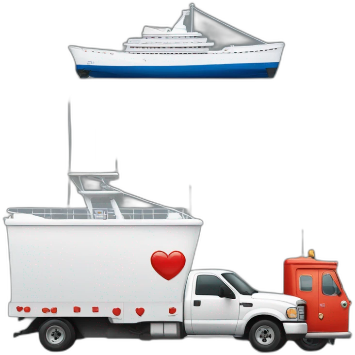 the love boat tv show and an idling truck, integrated emoji