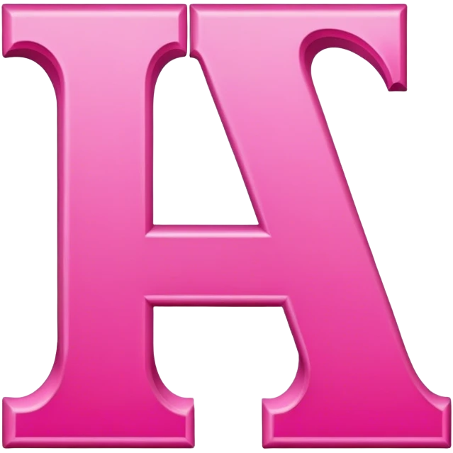 create a large letter “L” pink in gothic style emoji