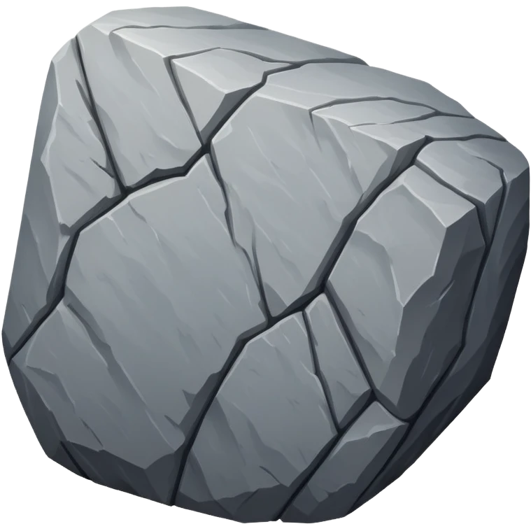 A simple, natural stone or rock — grey, rough-textured, and irregularly shaped, symbolizing strength, stability, or nature. emoji