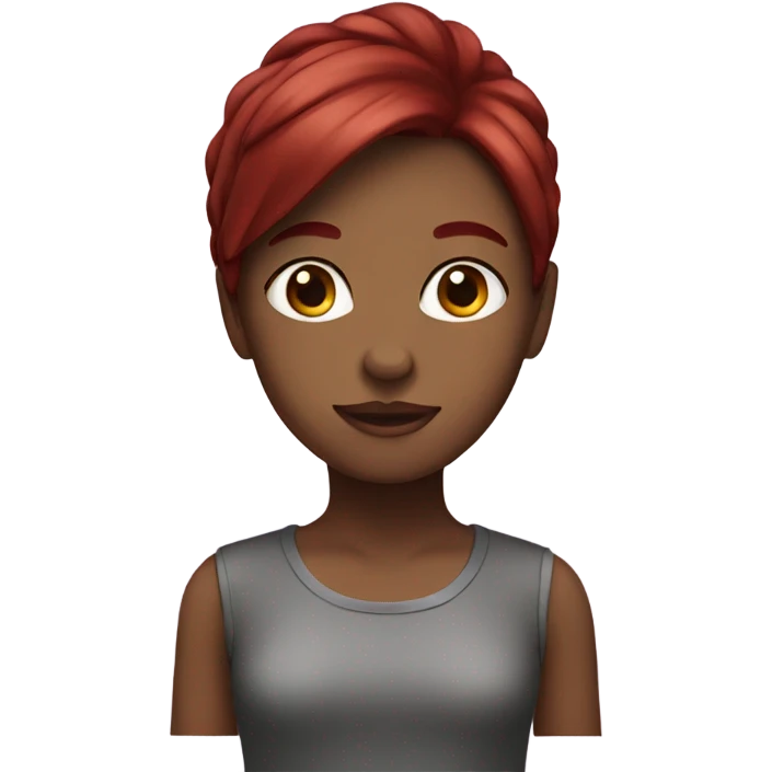 Girl with dark red hair  emoji