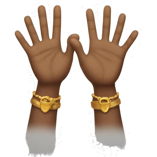 treasure with hands emoji