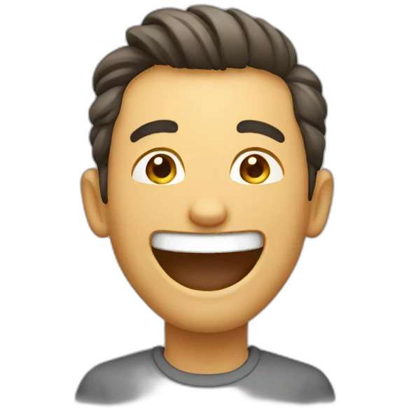 Man laughing emoji