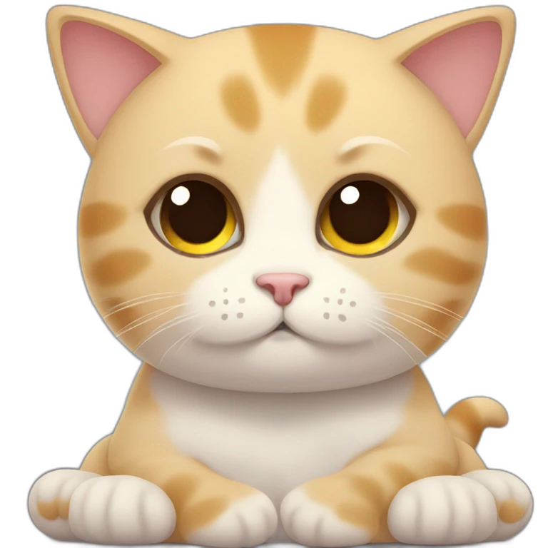 meditating cute cat emoji