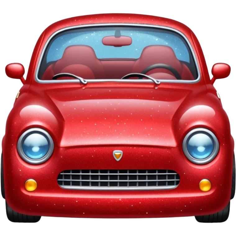 red glitter car emoji