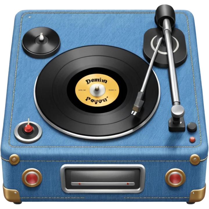 Denim record player emoji