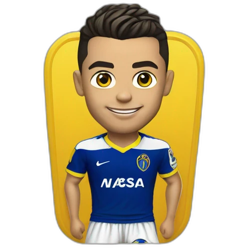 Christiano Ronaldo realist with Al nassr maillot emoji