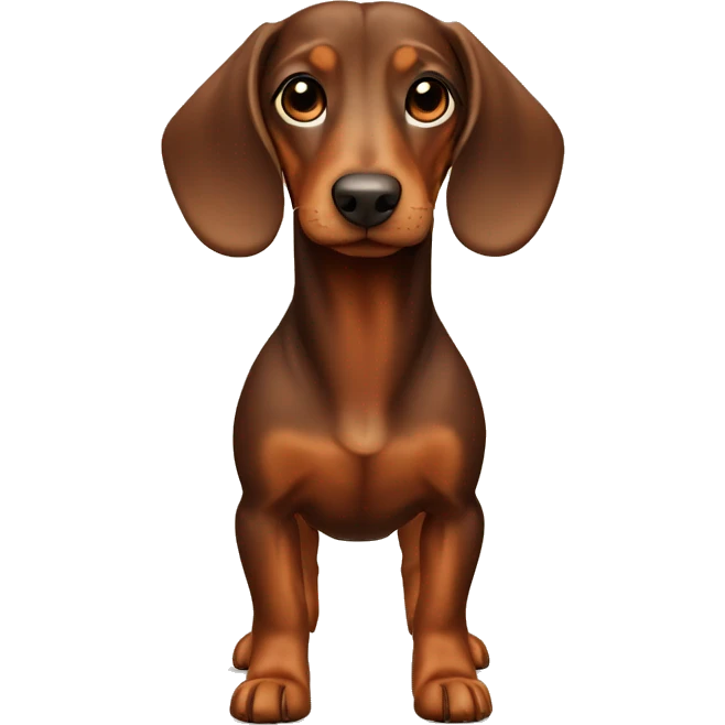 brown daschund full body emoji