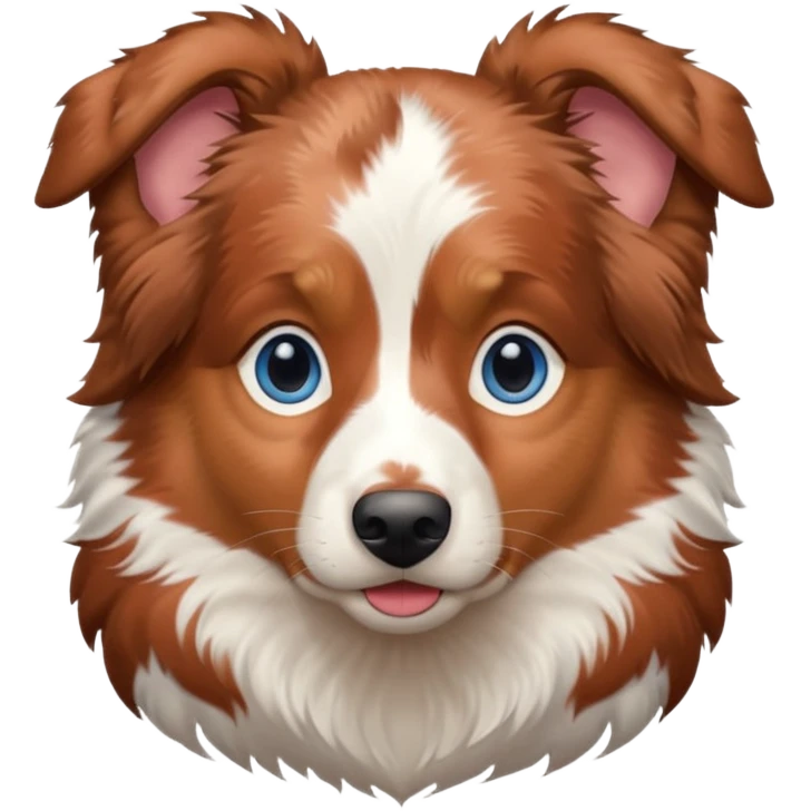 Red merle australian shepherd with blue eyes emoji