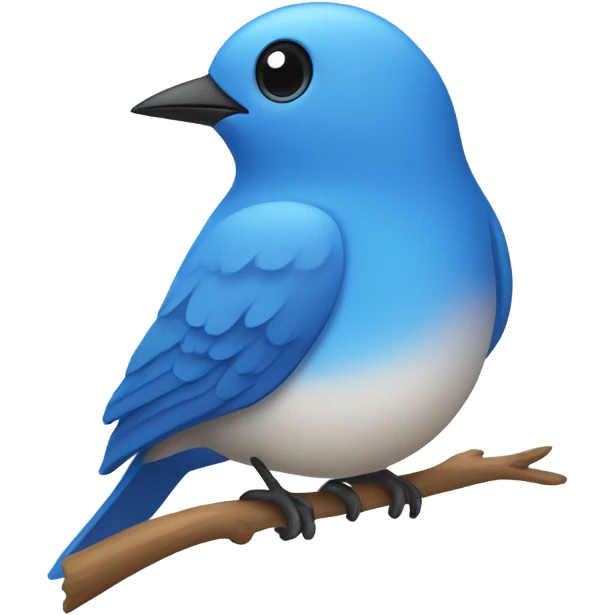 flat blue bird emoji