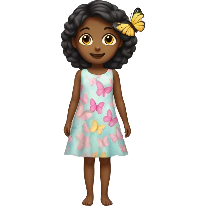 girl wearing butterfly dress emoji