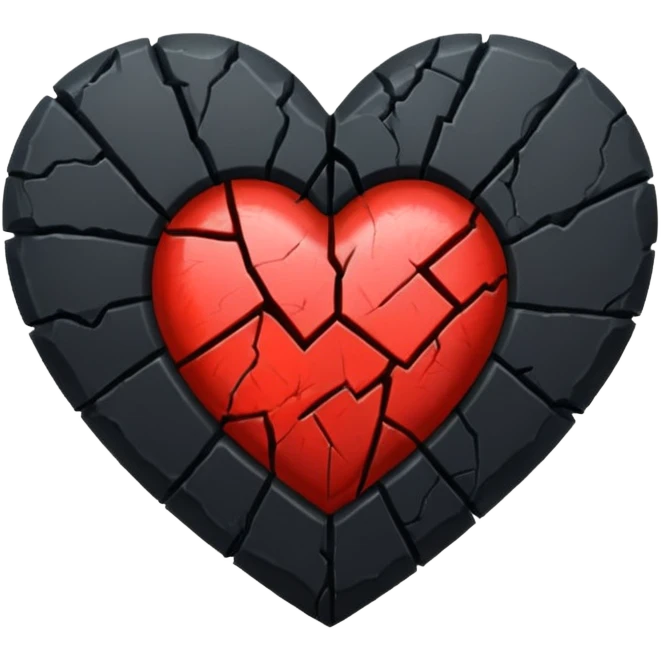 Siyah kırık kalpk emoji