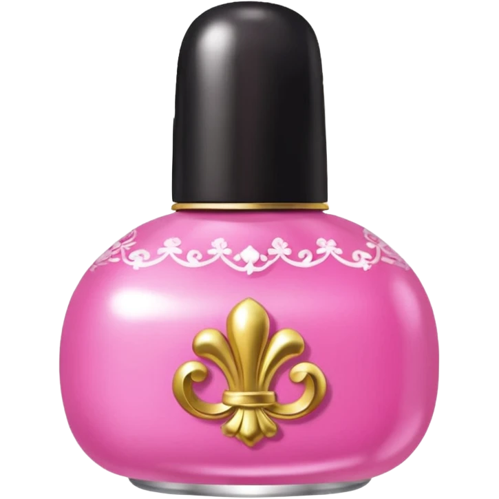 gold rococo pink inflatable puffy nail polish emoji
