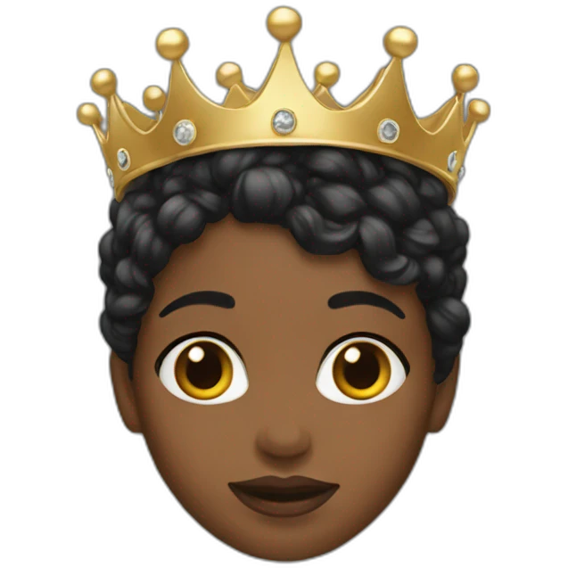 Black women crown emoji