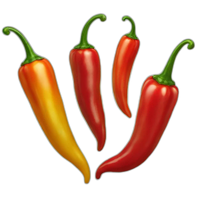 Five hot peppers emoji