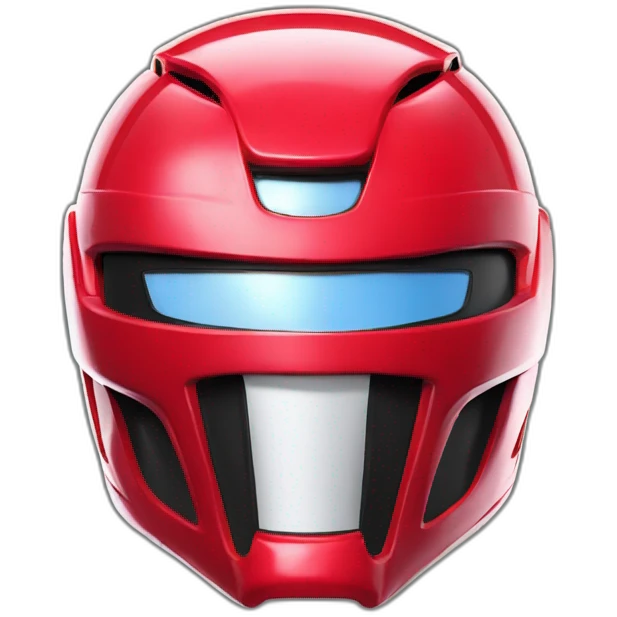 Red Mighty Morphin Power Ranger Helmet emoji