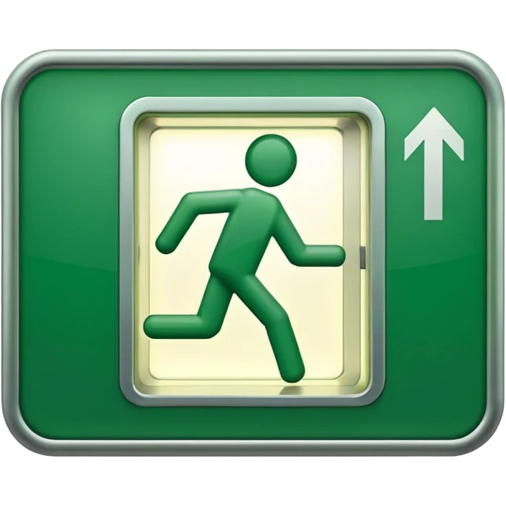 emergency exit , but only the icon inside it emoji
