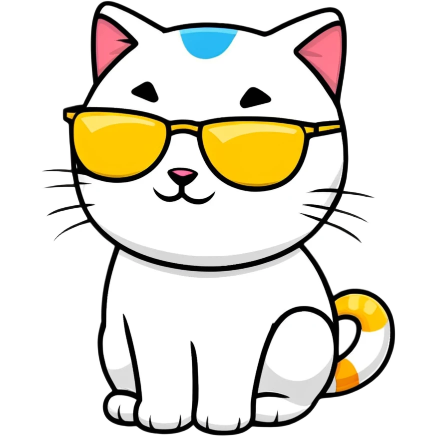 Cat with sunglasses emoji
