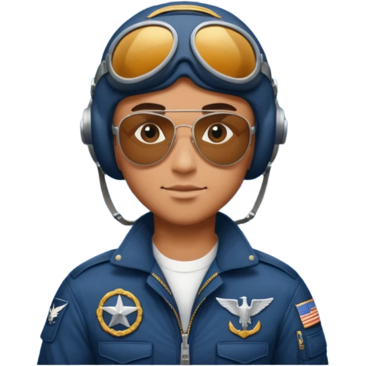 a big powerful fighter of the navy emoji