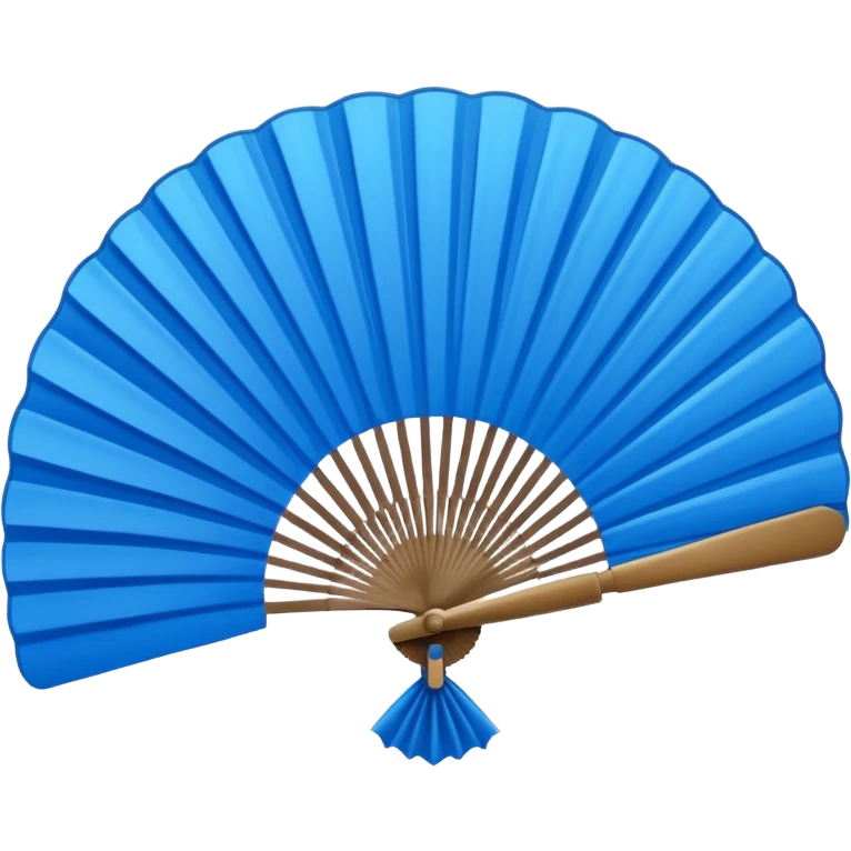 blue folding fan emoji