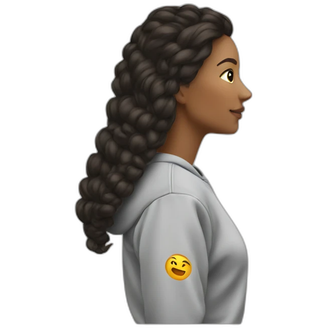 sweatshirt woman side view emoji