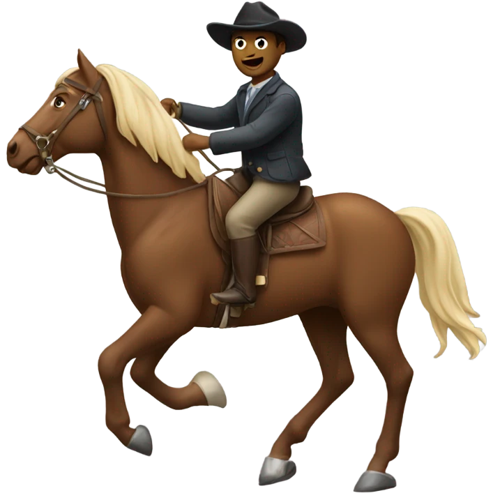 Man riding horse emoji