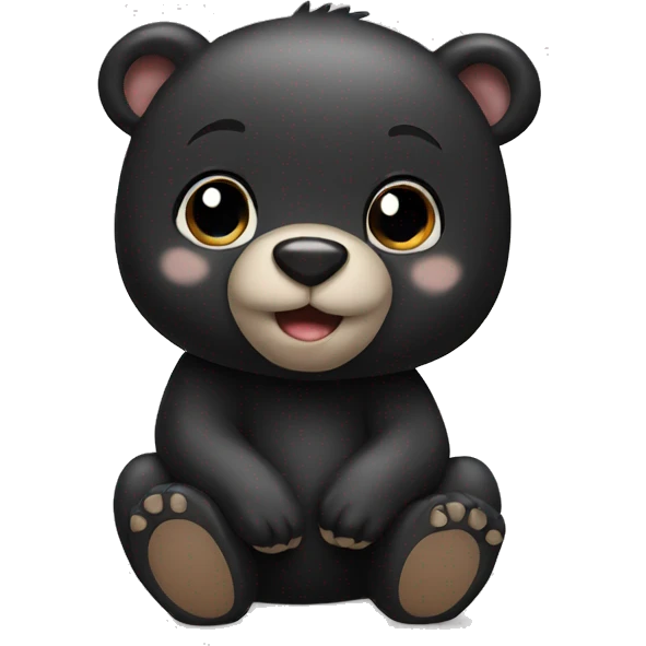 Cute black bear  emoji