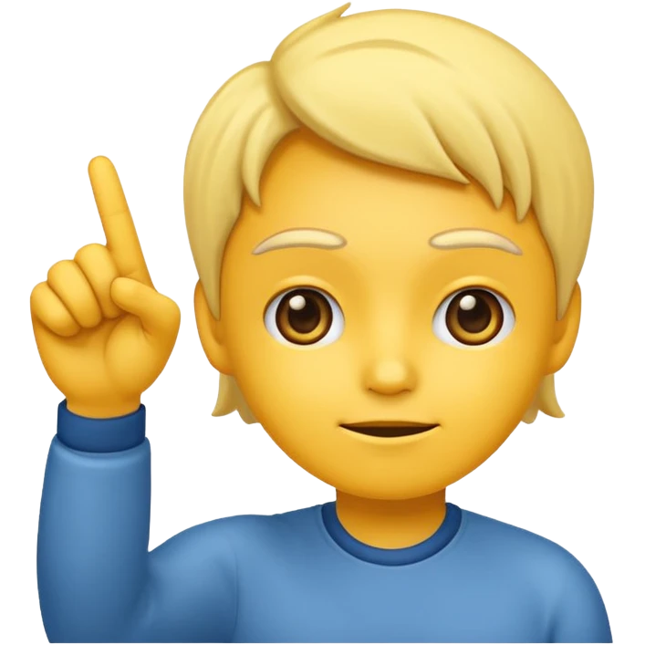 a yayayoyo style face and hand emoji pointing to question and answer  emoji