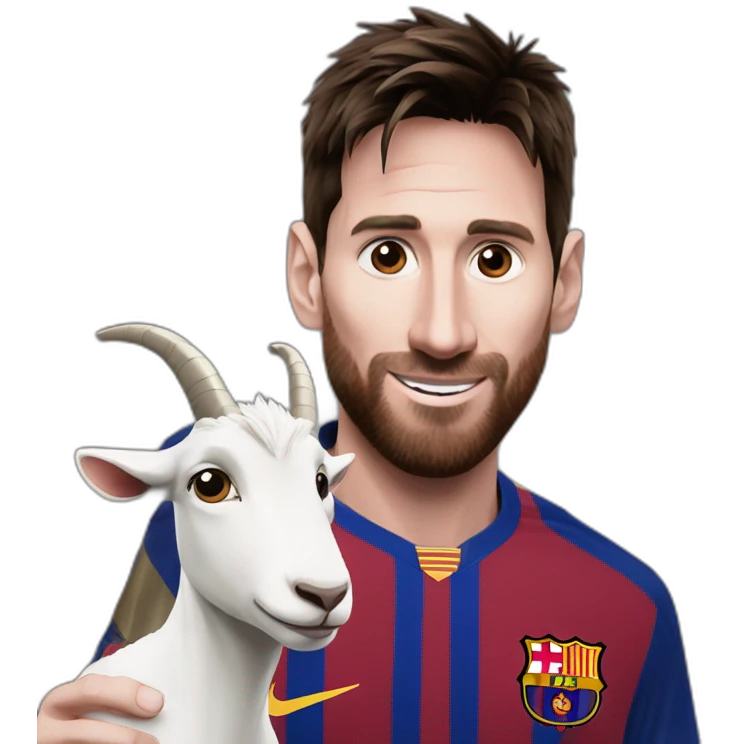 messi and the goat emoji