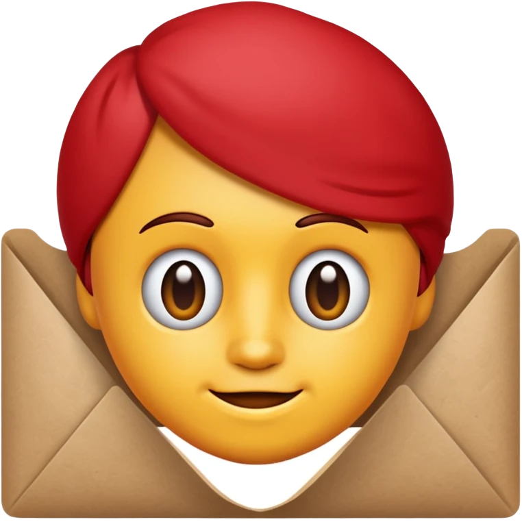 Pasta vermelha com papel emoji