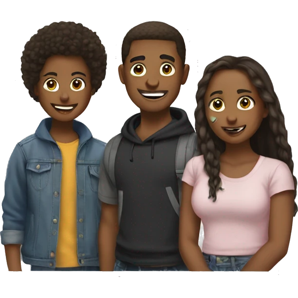 Bro and 3 sisters  emoji