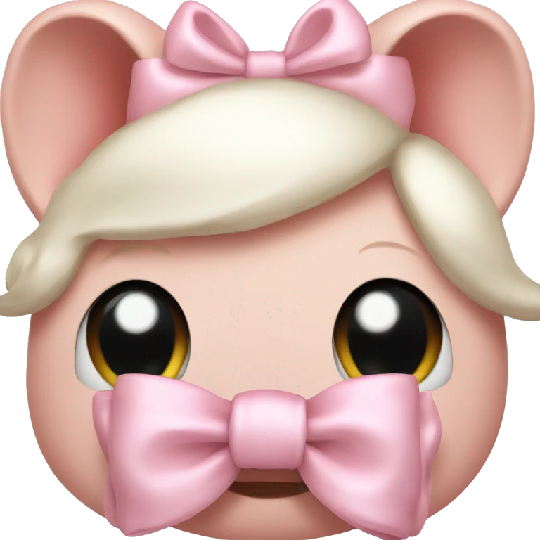 Light oink bow emoji