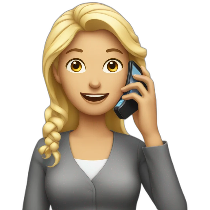 Woman talking on cell phone emoji