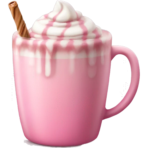 Pink hot chocolate  emoji