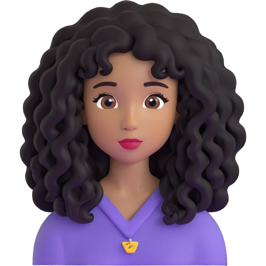 SZA with iconic black curly hair emoji
