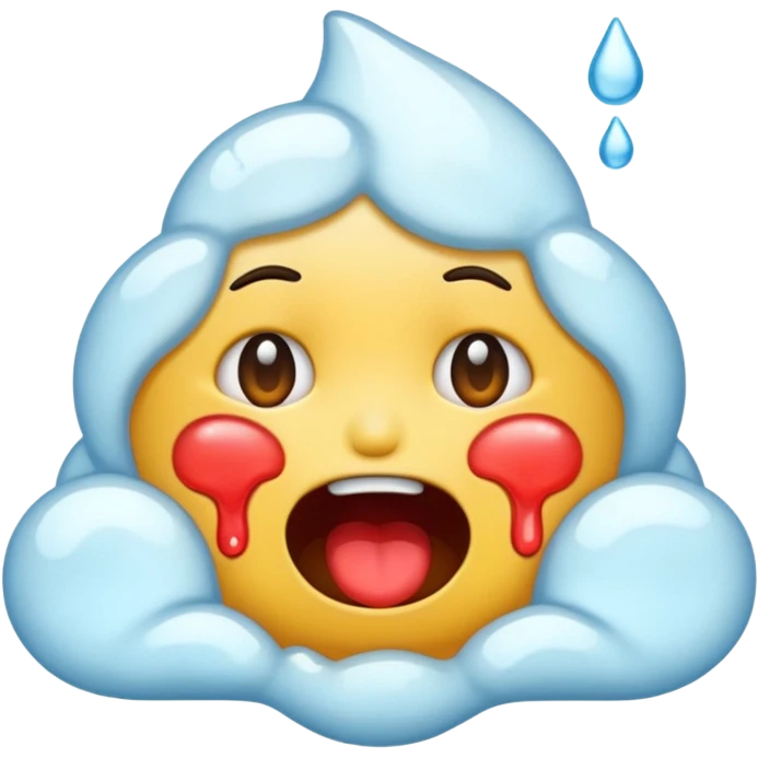 ice emoji, hot , vomit , crying emoji and happy emoji