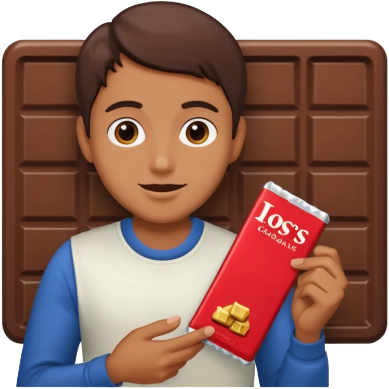 a person going to buy chocolate emoji