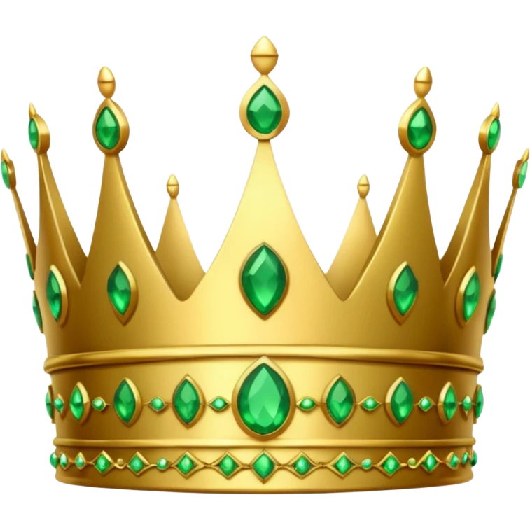 Crown with green stones emoji