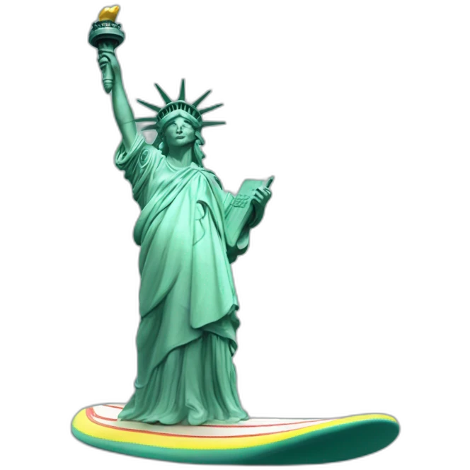 statue of liberty surfer emoji