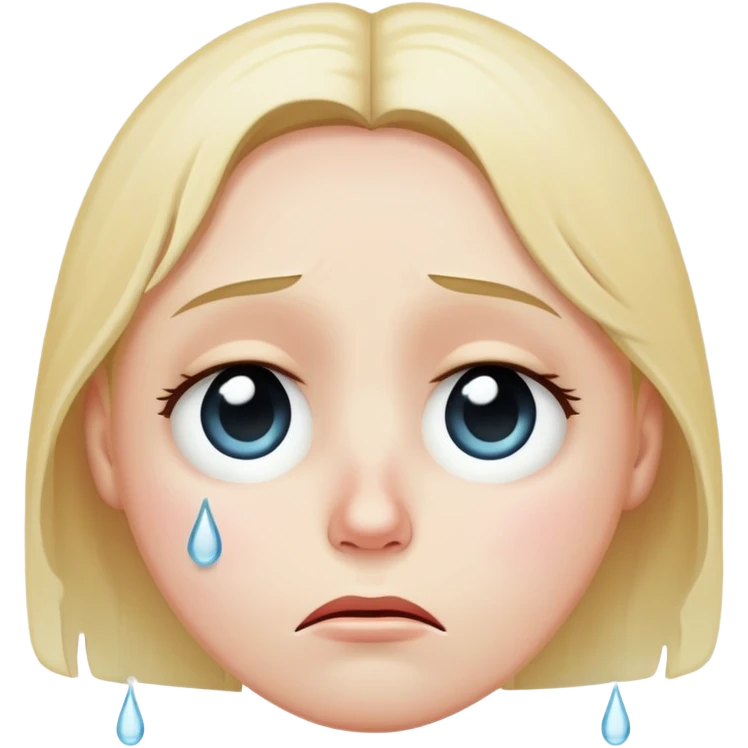 Crying sad face emoji